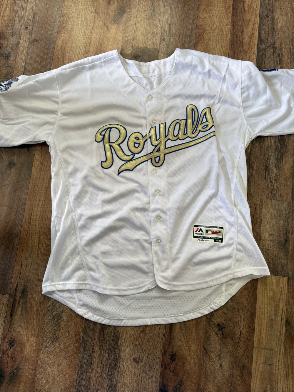 Majestic White Mens Medium Kansas City Royals Jersey